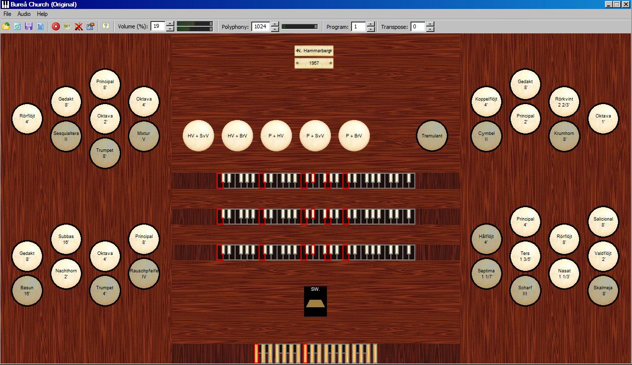 Grandorgue met het Bure Church sampleset (orginineel)